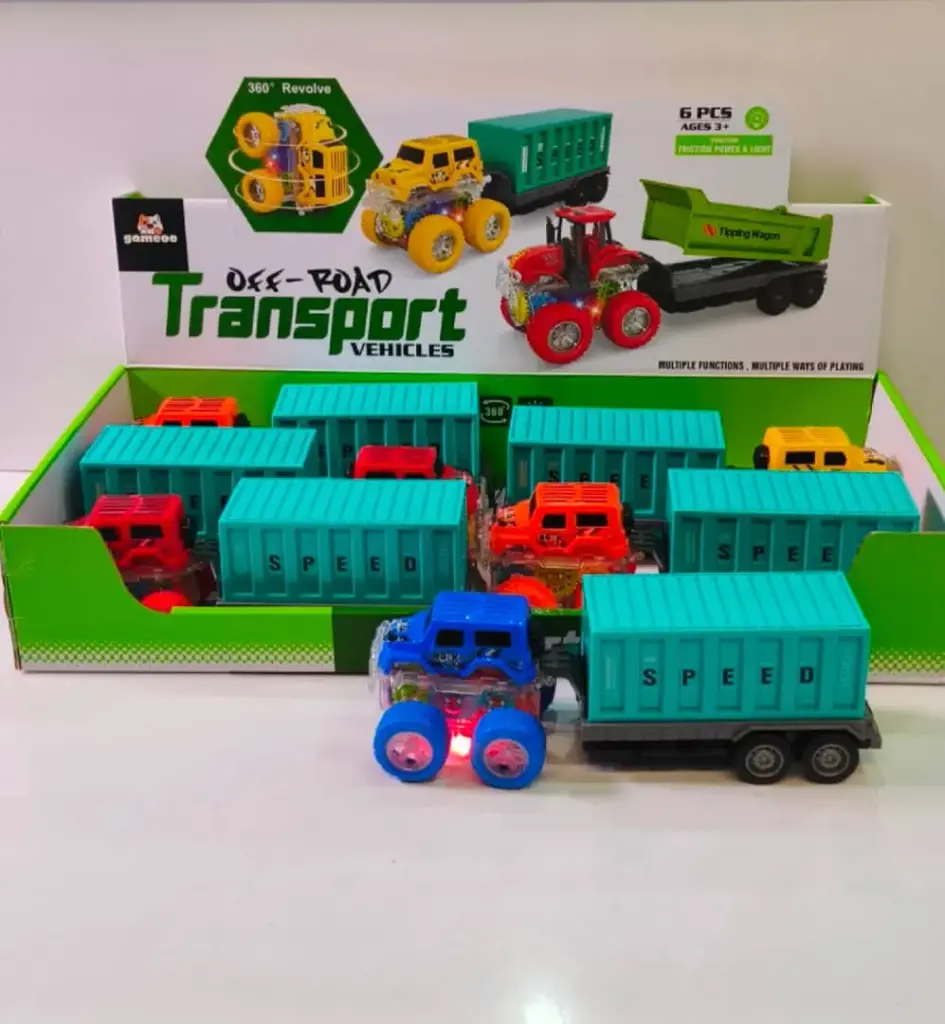 سيارة تركتور مع تريلا