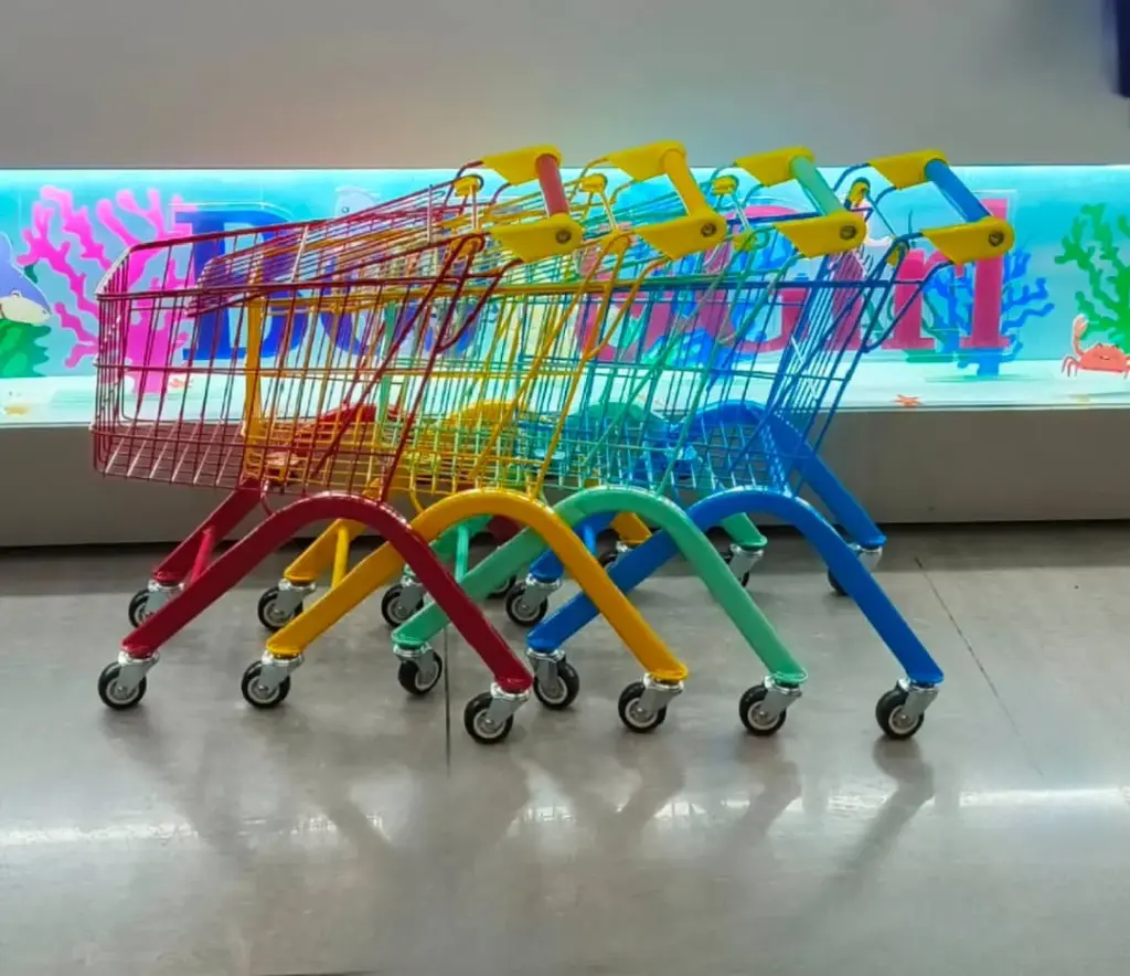 عربة تسوق الوان للاطفال