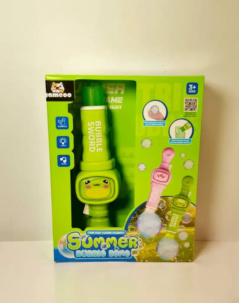 [CJ-508] فقاعات  دخان عصايه شكل دبدوب بطاريه اخضر 