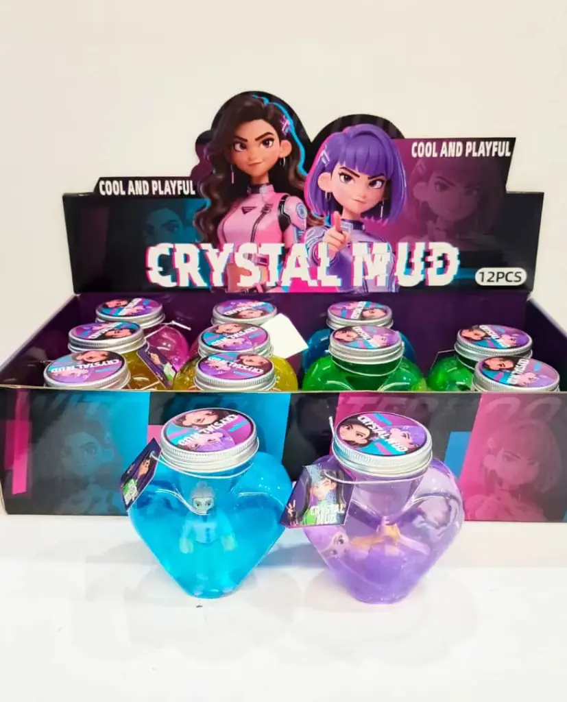 [2359] سلاين شكل قلب مع لعبة لميع فاتح