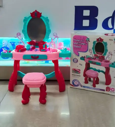 [L666-93A] طاولة مع مرايه واكسسوار+مقعد