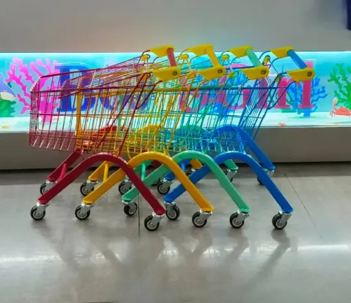 عربة تسوق الوان للاطفال
